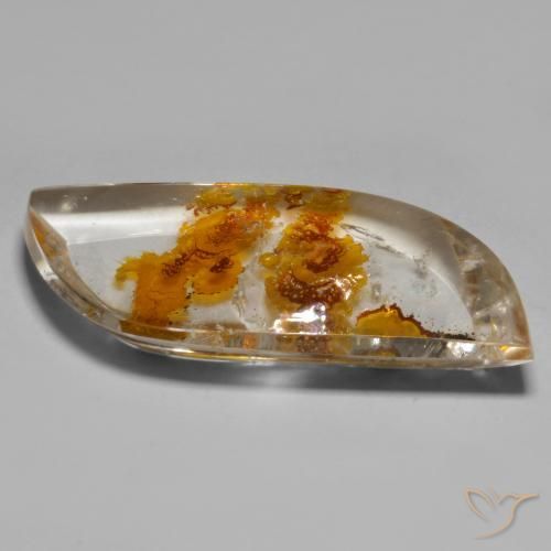 Quarzo con marcasite Multicolore naturale da 33.96 ct, Taglio a fantasia, Trasparente