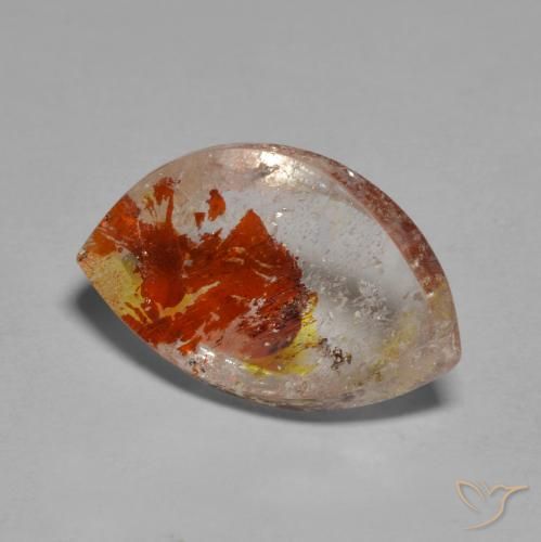 6.92ct Naturale Multicolore Quarzo Con Marcasite, Taglio a fantasia, Trasparente