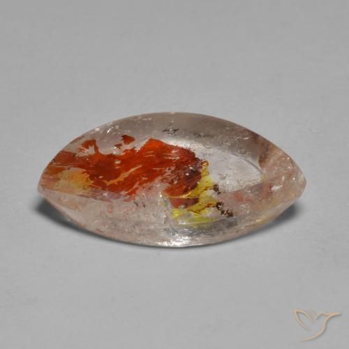 Quarzo con marcasite Multicolore naturale da 6.92 ct, Taglio a fantasia, Trasparente