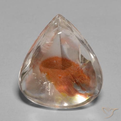 Quarzo con marcasite Multicolore naturale da 6.17 ct, Forma a pera, Trasparente