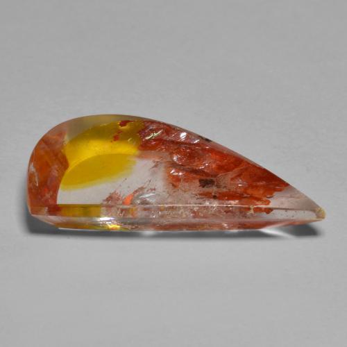 Quarzo con marcasite naturale multicolore da 5,66 ct, forma fantasia, trasparente