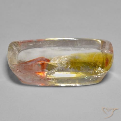Quarzo con marcasite Multicolore naturale da 21.03 ct, Cuscino, Trasparente