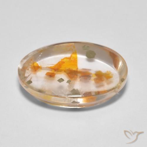 Quarzo con marcasite Multicolore naturale da 9.89 ct, Ovale, Trasparente