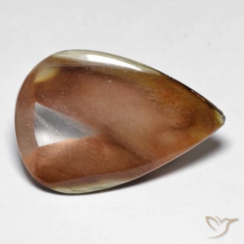 13.75ct Naturale Multicolore Quarzo Con Marcasite, Forma a pera, Traslucido