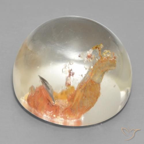Quarzo con marcasite Multicolore naturale da 75.10 ct, Rotondo, Trasparente