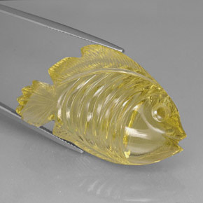 Quarzo naturale giallo da 80,06 ct, trasparente, trasparente/traslucido