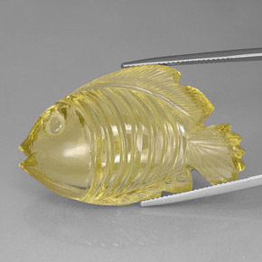 Quarzo naturale giallo da 80,06 ct, trasparente, trasparente/traslucido