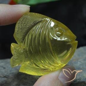 Quarzo Giallo medio naturale da 129.50 ct, Taglio a fantasia, Trasparente