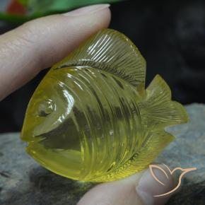 Quarzo Giallo medio naturale da 129.50 ct, Taglio a fantasia, Trasparente