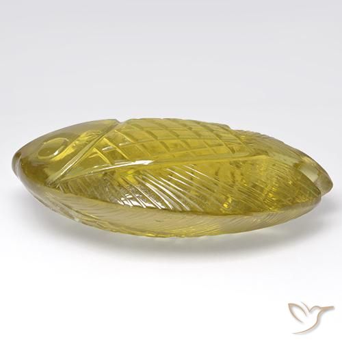 Quarzo Giallo chiaro naturale da 116.65 ct, Taglio a fantasia, Trasparente