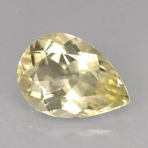 Quarzo naturale giallo da 3,36 ct, taglio a pera, VVS