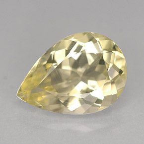 Quarzo naturale giallo da 3,36 ct, taglio a pera, VVS