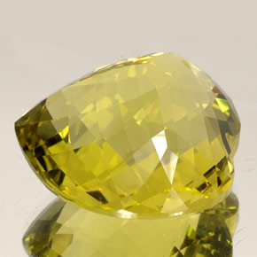 Quarzo naturale giallo da 77,27 ct, a forma di cuore, IF