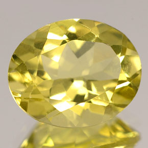 Quarzo naturale giallo da 4,07 ct, taglio ovale, VVS