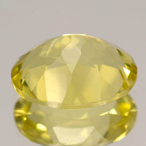Quarzo naturale giallo da 4,07 ct, taglio ovale, VVS