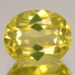 Quarzo naturale giallo da 3,61 ct, taglio ovale, VVS-VS