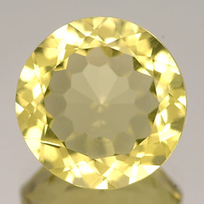 Quarzo naturale giallo da 5,16 ct, taglio rotondo, VVS