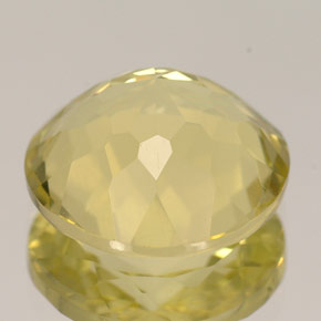 Quarzo naturale giallo da 5,16 ct, taglio rotondo, VVS