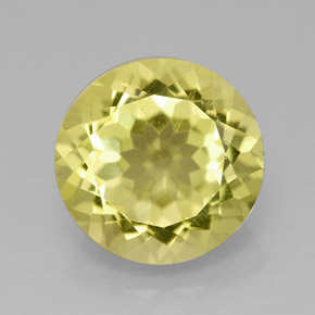 Quarzo naturale giallo da 5,28 ct, taglio rotondo, VVS-VS