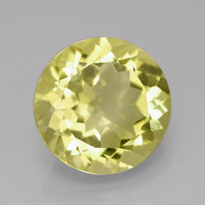 Quarzo naturale giallo da 5,28 ct, taglio rotondo, VVS-VS