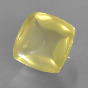 Quarzo Giallo limone naturale da 8.61 ct, Taglio a cuscino, Trasparente
