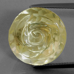 Quarzo naturale giallo da 21,03 ct, trasparente, trasparente/traslucido