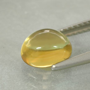 Quarzo naturale giallo da 1,61 ct, taglio ovale, trasparente