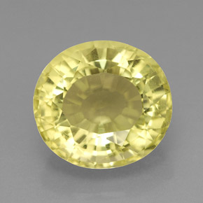 Quarzo Giallo limone naturale da 5.96 ct, Taglio ovale, VVS