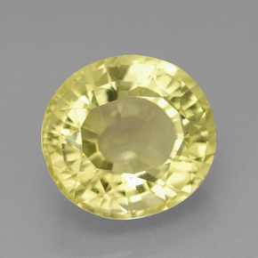 Quarzo Giallo limone naturale da 5.96 ct, Taglio ovale, VVS