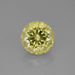 Quarzo naturale giallo da 2,22 ct, taglio rotondo, VVS