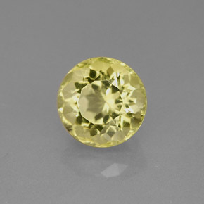 Quarzo naturale giallo da 2,22 ct, taglio rotondo, VVS