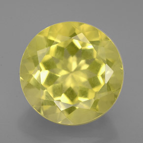 Quarzo naturale giallo da 5,83 ct, taglio rotondo, VVS