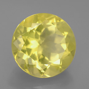 Quarzo naturale giallo da 5,83 ct, taglio rotondo, VVS