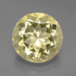 Quarzo naturale giallo da 5,62 ct, taglio rotondo, VVS