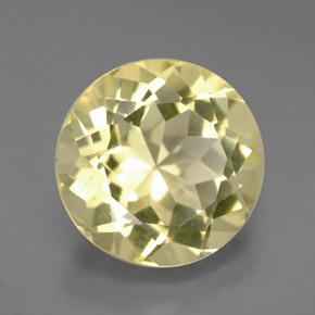 Quarzo naturale giallo da 5,62 ct, taglio rotondo, VVS