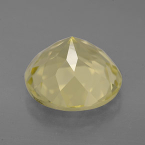 Quarzo naturale giallo da 5,62 ct, taglio rotondo, VVS