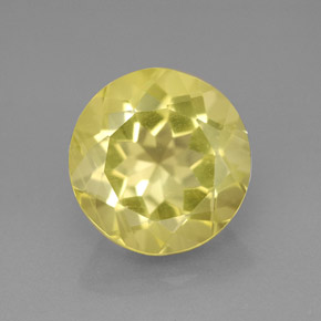 Quarzo naturale giallo da 5,36 ct, taglio rotondo, VVS-VS