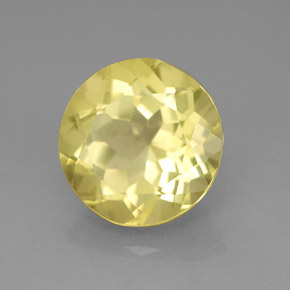 Quarzo naturale giallo da 5,36 ct, taglio rotondo, VVS-VS