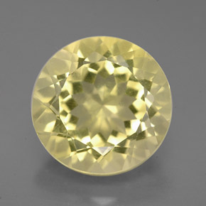 Quarzo naturale giallo da 5,94 ct, taglio rotondo, VVS