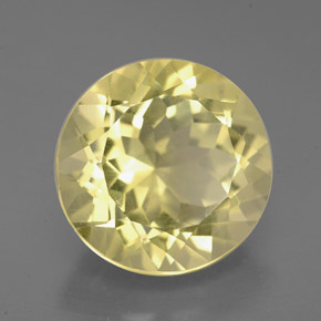 Quarzo naturale giallo da 5,94 ct, taglio rotondo, VVS