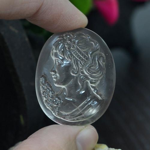 Quarzo naturale bianco da 44,82 ct, forma fantasia, trasparente