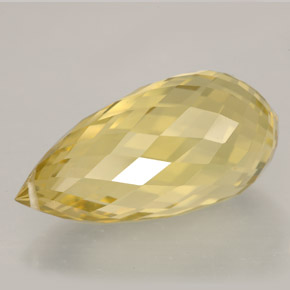 Quarzo Giallo limone naturale da 11.48 ct, Taglio briolette, VVS
