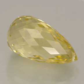Quarzo naturale giallo da 12,38 ct, briolette, IF