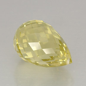 Quarzo naturale giallo da 10,31 ct, briolette, VVS