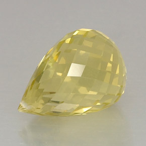 Quarzo Giallo limone naturale da 11.00 ct, Taglio briolette, VVS