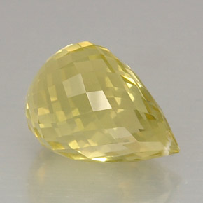 Quarzo Giallo limone naturale da 11.00 ct, Taglio briolette, VVS