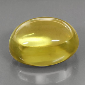 Quarzo naturale giallo da 39,75 ct, taglio ovale, trasparente