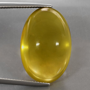 Quarzo naturale giallo da 29,30 ct, taglio ovale, trasparente