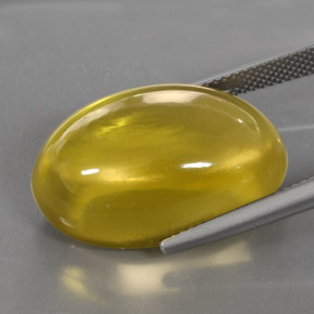 Quarzo naturale giallo da 29,30 ct, taglio ovale, trasparente