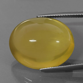 Quarzo naturale giallo da 36,73 ct, taglio ovale, trasparente